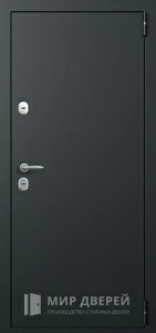 Входная дверь с зеркалом в дом из каркаса №13 внешняя - фото