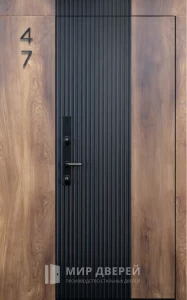 Большая входная дверь в дом дизайнерская №24 внешняя - фото