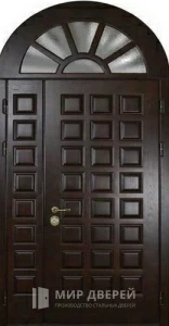 Стальная дверь с аркой №5 внешняя - фото