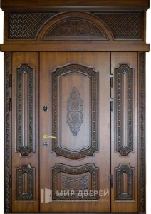Дверь металлическая входная высокая №338 внешняя - фото