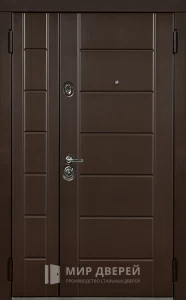 Входная дверь уличная двухстворчатая №13 внешняя - фото