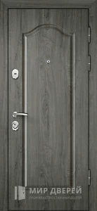 Современная входная дверь серая №17 внешняя - фото