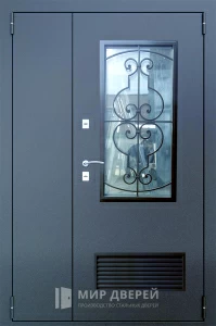 Дверь в котельную со стеклом №26 внешняя - фото