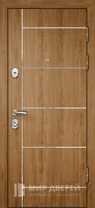 Дверь входная светло коричневая №4 внешняя - фото