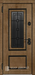 Уличная дверь остеклённая для загородного дома №10 внутренняя - фото