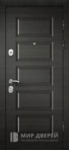 Входная дверь темного цвета №10 внешняя - фото