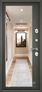 Дверь металлическая входная серая №23 внутренняя - фото