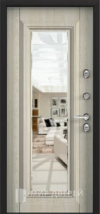 Металлическая дверь винорит МДФ с зеркалом №15 внутренняя - фото